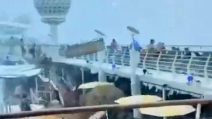 Repentina tormenta desata pánico entre pasajeros de un crucero (Video)