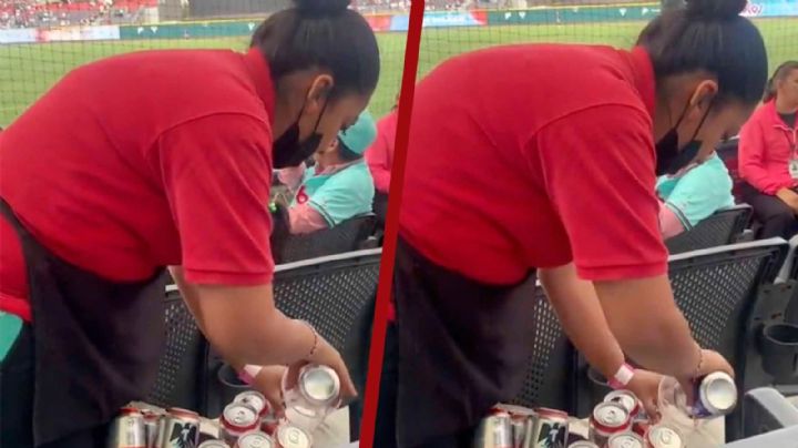 Despiden a vendedores que rellenaban vasos de cerveza en el estadio de beisbol de los Diablos Rojos de México