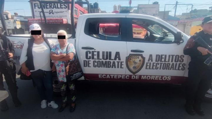 Ecatepec: dos mujeres detenidas por acarreo a favor de Alejandra del Moral