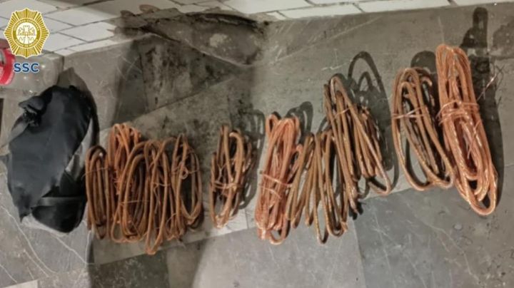 Detienen a trabajador que intentaba robar 10 kilos de cable en estación Zaragoza del Metro