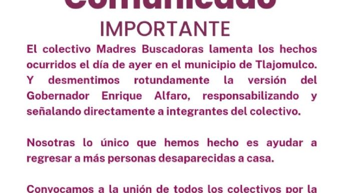 Madres Buscadoras desmienten al gobernador Alfaro: “Jamás hicimos esa llamada”