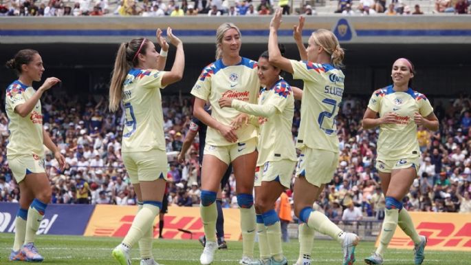 América femenil golea a Pumas a domicilio