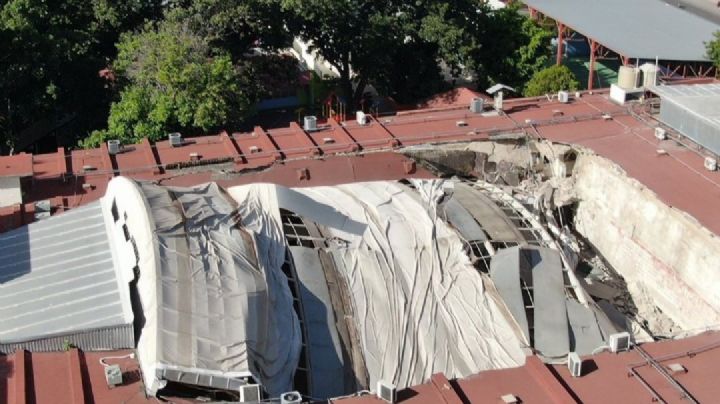 Colapsa techo de colegio en Ciudad Victoria, Tamaulipas