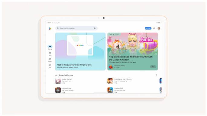 Así es la nueva Play Store de Google para pantallas grandes