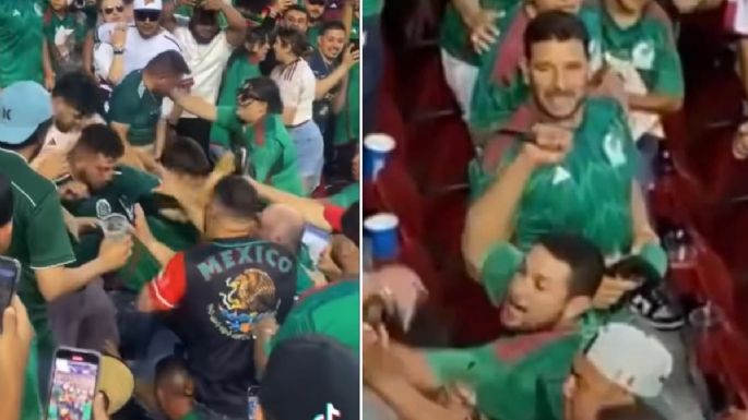 Aficionado del Tri apuñala a otro en pleno estadio durante el partido México ante Qatar (Videos)