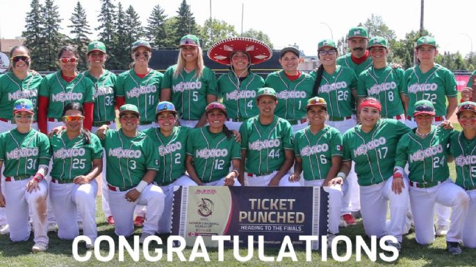 La selección mexicana de beisbol femenil avanzó a las finales de la Copa del Mundo