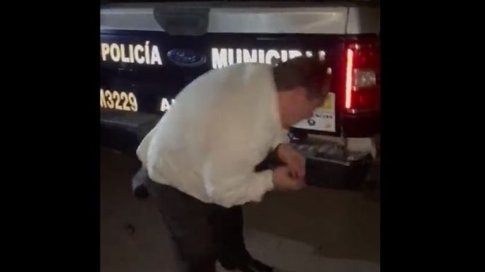 Abogado ebrio se golpea y acusa a policías de Ahome de abuso de autoridad (Video)