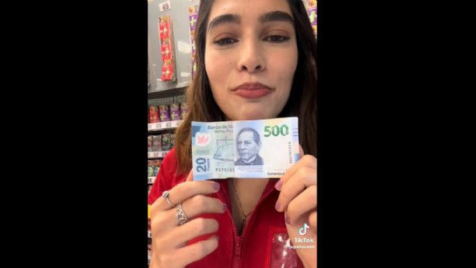 Estafan a cajera de Oxxo con billete falso de “520 pesos” (Video)