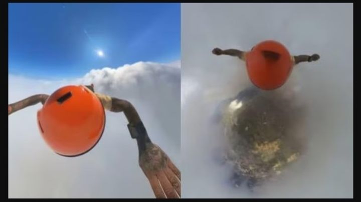 Paracaidista graba el interior de una nube (Video)