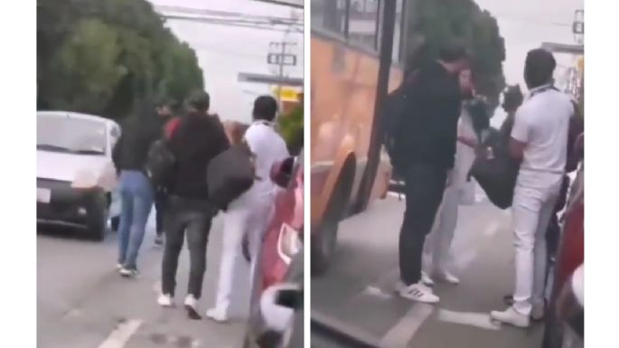 Captan supuesto asalto de sujetos de negro contra estudiantes de medicina de la BUAP