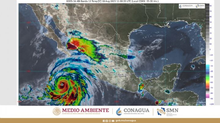 Huracán Hilary provoca lluvias intensas en Baja California Sur, Jalisco, Nayarit, Sinaloa y Sonora
