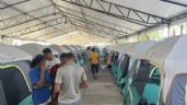 México abre campamento de carpas para migrantes en Matamoros