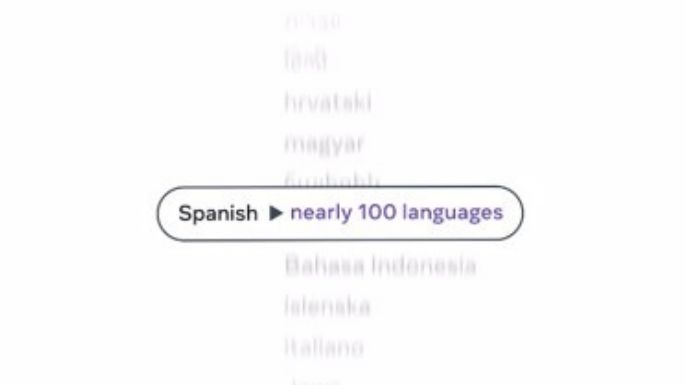 Meta presenta un nuevo modelo de IA que traduce y transcribe cerca de 100 idiomas