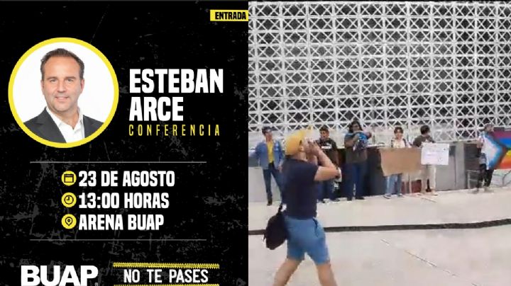 La BUAP cancela conferencia de Esteban Arce ante reclamo de alumnos (Videos)