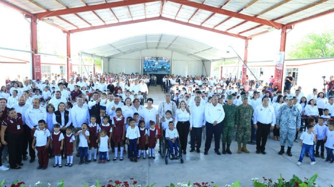 Tamaulipas participa con el presidente López Obrador en ceremonia del nuevo ciclo escolar