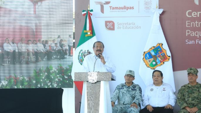 Tamaulipas participa con el presidente López Obrador en ceremonia del nuevo ciclo escolar