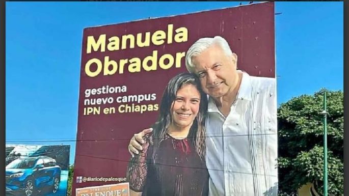 Tras su destape, Manuela Obrador Narváez arrecia su activismo político en espectaculares