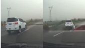 Cae automóvil a un socavón en autopista abierto por las intensas lluvias en China (video)