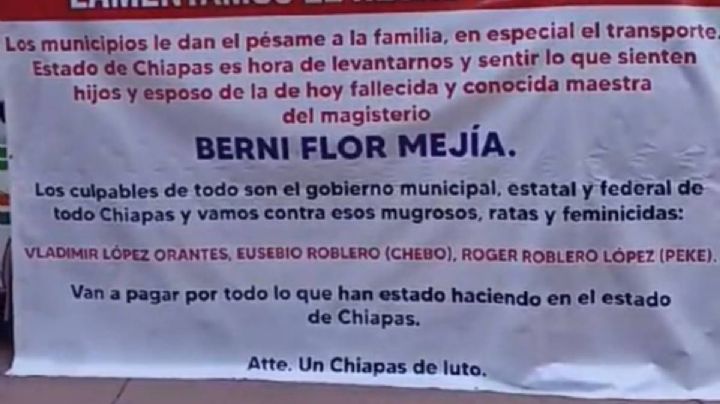 Protestan en Chiapas por asesinato de maestra de Bachilleres; FGE inicia investigación
