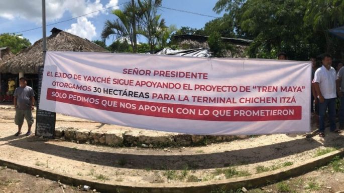 Exigen ejidatarios que se les permita acceder a sus tierras en el área de una estación del Tren Maya