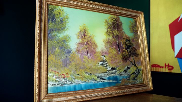 La primera obra de Bob Ross, pintada en media hora, está a la venta por casi 10 mdd