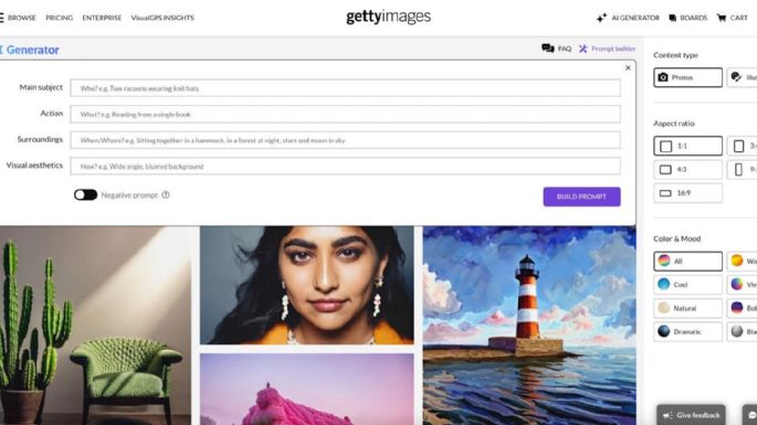 Getty Images lanza generador de imágenes con inteligencia artificial