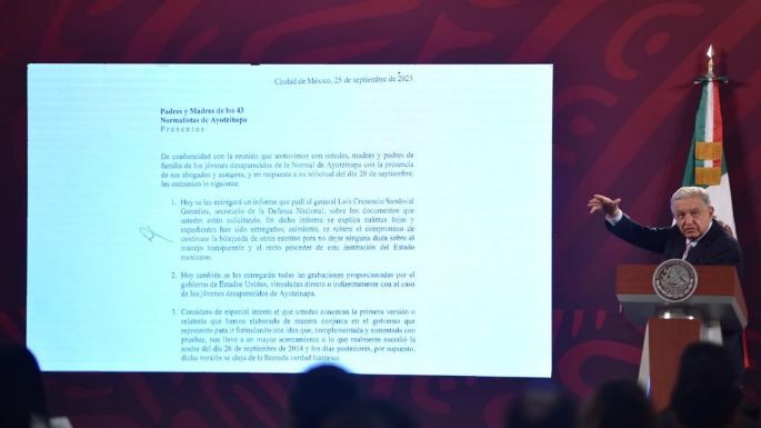 Todo lo que se tiene sobre el caso Ayotzinapa se ha entregado; el Ejército no oculta nada: AMLO