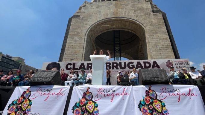 En su primer mitin, Clara Brugada propone que la CDMX sea “de clases medias”