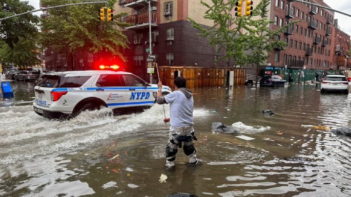 Impresionante inundación en la ciudad de Nueva York