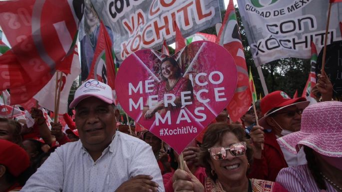 Sólo cuatro mil personas acudieron al acto de Xóchitl Gálvez en el Ángel, según el gobierno de CDMX