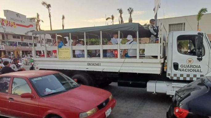 Guardia Nacional da servicio de transporte público en Acapulco por amenazas contra choferes