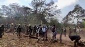 Chiapas: con palos y piedras, campesinos enfrentan a Ejército y Guardia Nacional (Video)