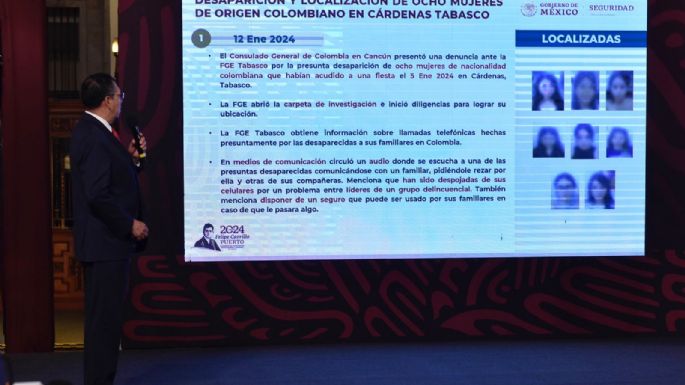 Colombianas eran damas de compañía, no fueron secuestradas en Tabasco: Rodríguez Bucio