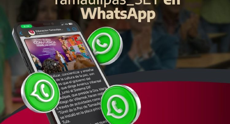 Secretaría de Educación de Tamaulipas presenta su canal de Whatsapp