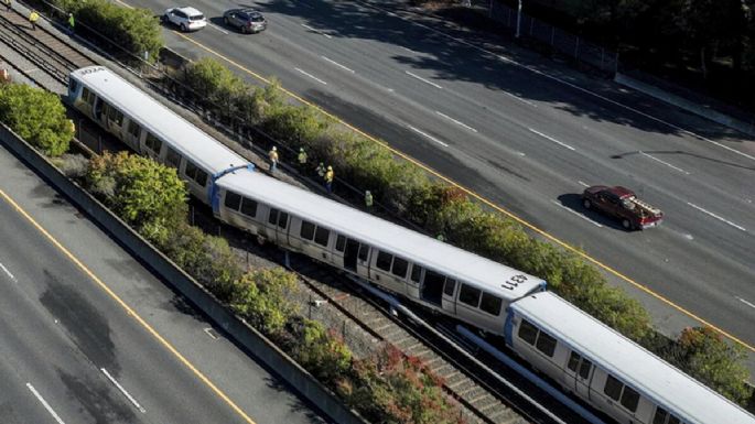 Tren se descarrila e incendia cerca de San Francisco