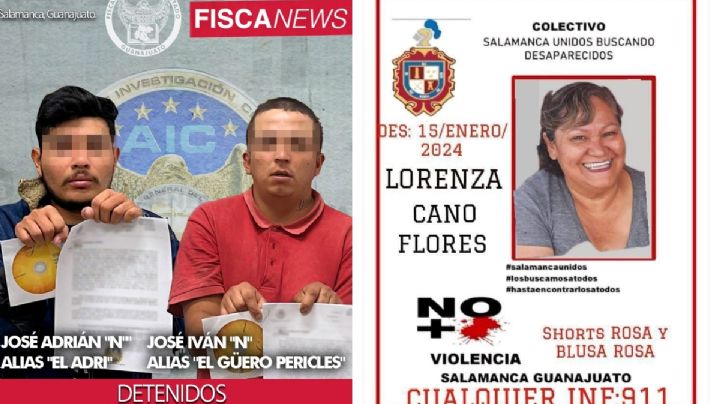 Detienen a dos implicados, pero la buscadora Lorenza Cano sigue desaparecida
