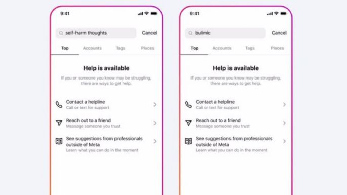 Facebook e Instagram ocultarán resultados sobre suicidio o autolesiones y redigirán a fuentes profesionales