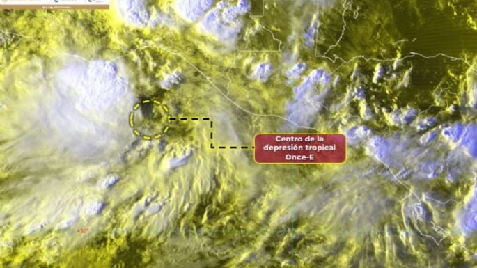 Primera tormenta tropical del sexenio: la depresión tropical Once-E se convertiría en Kristy