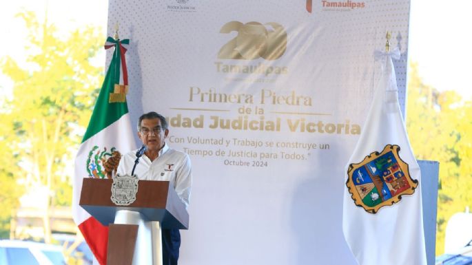 Coloca Américo Villarreal primera piedra de la Ciudad Judicial en Victoria