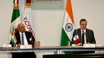 Ebrard se reúne con empresarios de la India para potenciar comercio con México