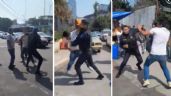 Policía y comerciante protagonizan pelea en la CDMX; SSC ya investiga lo ocurrido (Video)