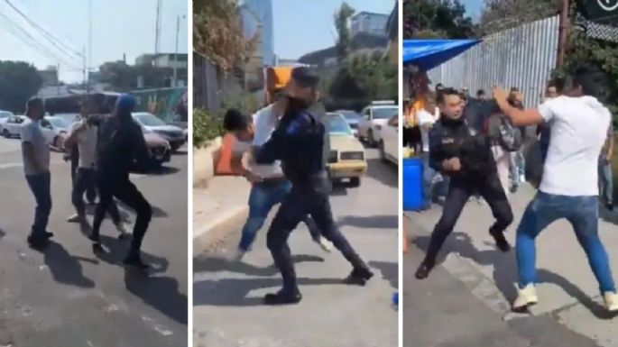 Policía y comerciante protagonizan pelea en la CDMX; SSC ya investiga lo ocurrido (Video)