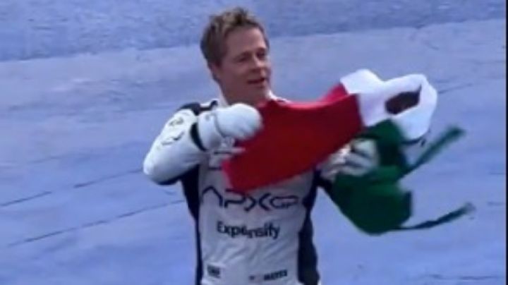 Brad Pitt causa sensación en el Gran Premio de México (Video)