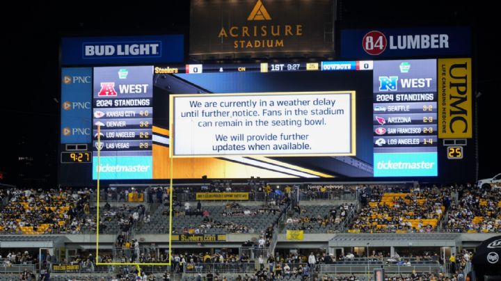 Tormenta eléctrica atrasa el inicio del partido entre Dallas y Pittsburgh