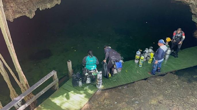 Hallan muerto a buzo argentino en cenote de Yucatán; quedó atrapado a 28 metros de profundidad