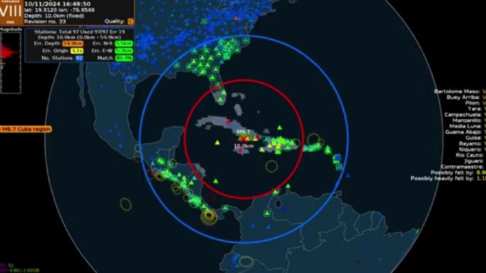 Sismo de magnitud 6.8 sacude Cuba tras huracán y apagones