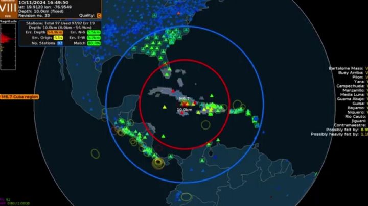 Sismo de magnitud 6.8 sacude Cuba tras huracán y apagones