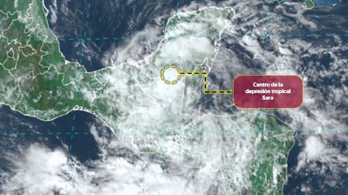 Sara entra a México como depresión tropical: estas son las entidades afectadas