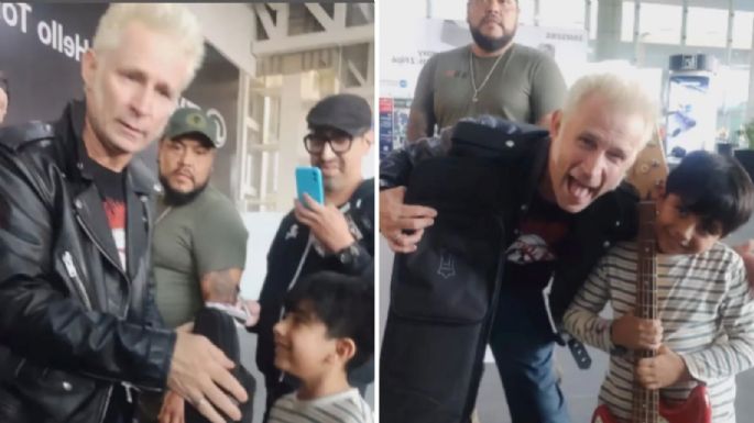 Mike Dirnt, integrante de Green Day, regala bajo a niño mexicano (Video)