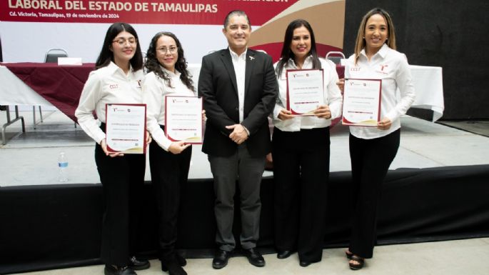 Entregan certificados como mediadores públicos a personal del Centro de Conciliación Laboral de Tamaulipas